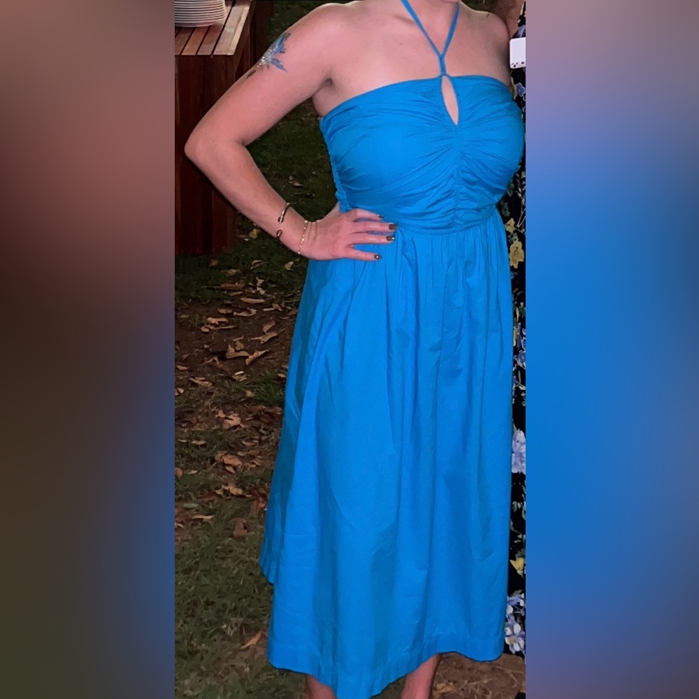 Loft Halter Blue Dress